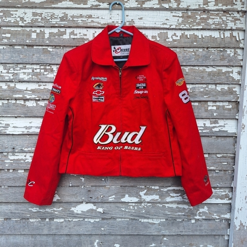 Dale Earnhardt Jr. Bud King Of Beers Nascar Jacket Chase Authentics Womens XXL